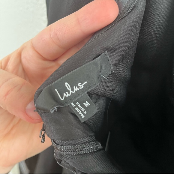 NWT Lulus Iconic Excellence Black Asymmetrical Strapless Maxi Dress MD - Picture 7 of 9